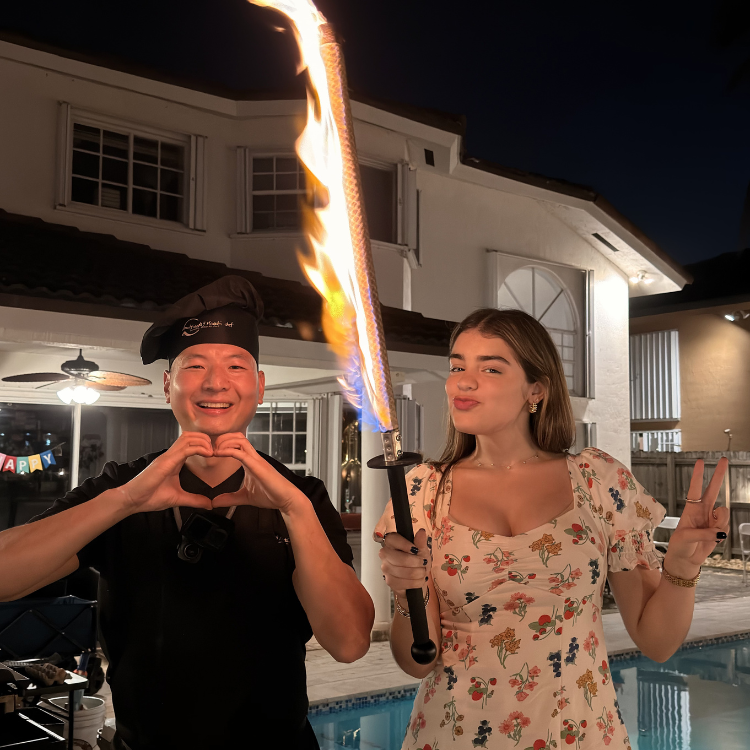 Experience Friendly Hibachi Chef at Home